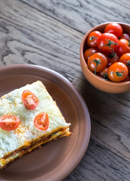 Lasagne s cherry rajčaty — Stock fotografie