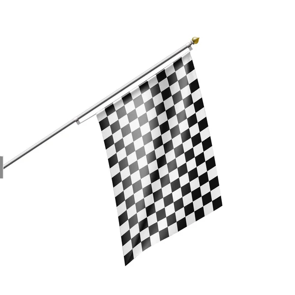 Checkered Flag isolated on white  . — 스톡 벡터