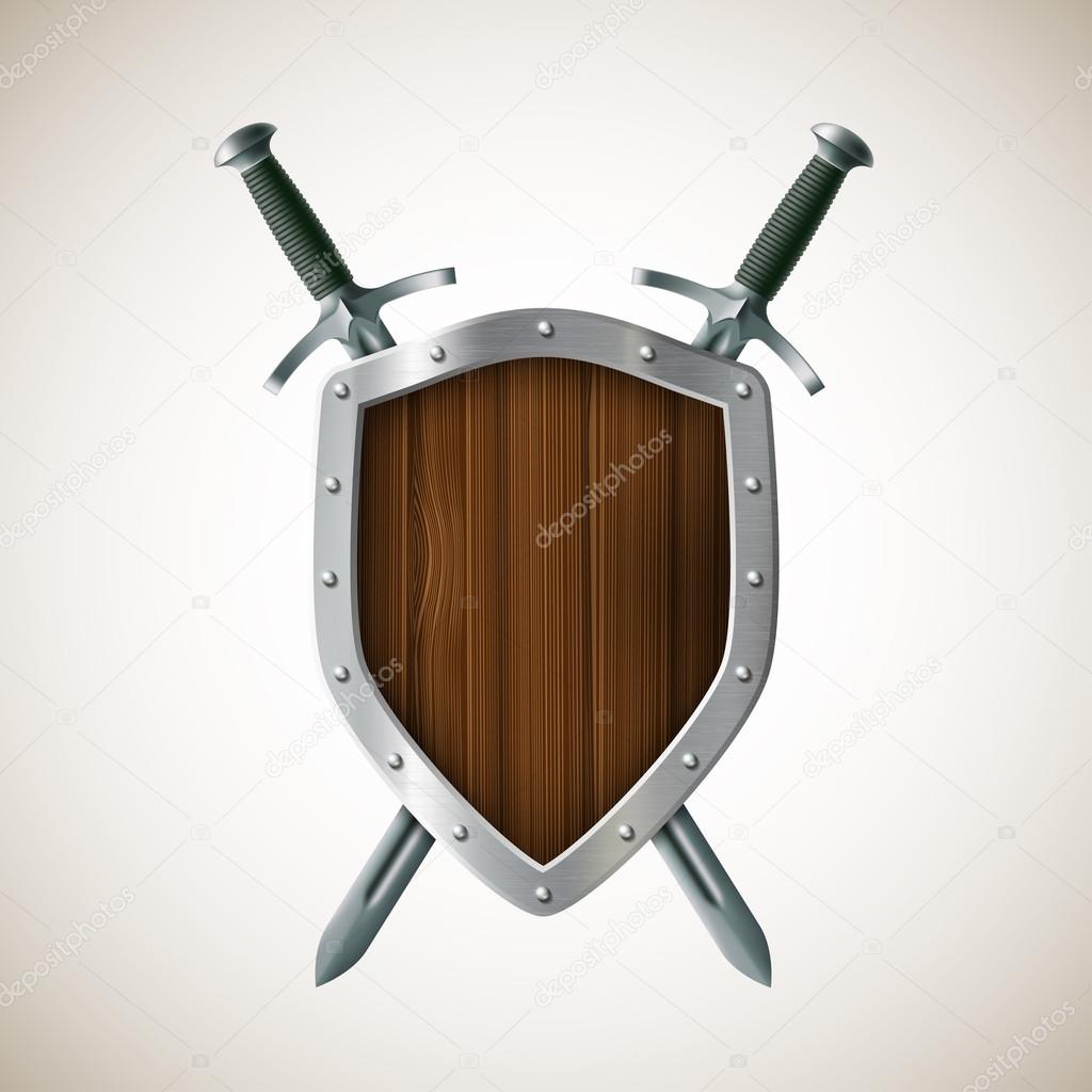 Two sword and shield