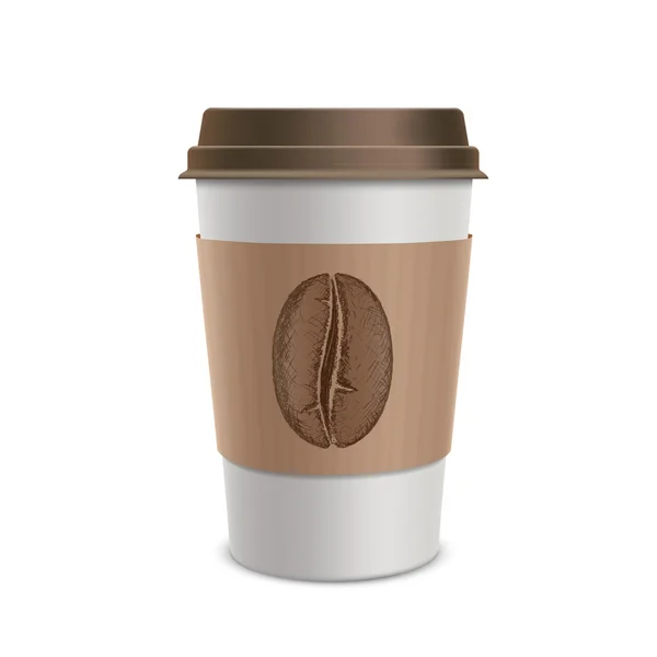 一次性塑料杯咖啡 — 图库矢量图片