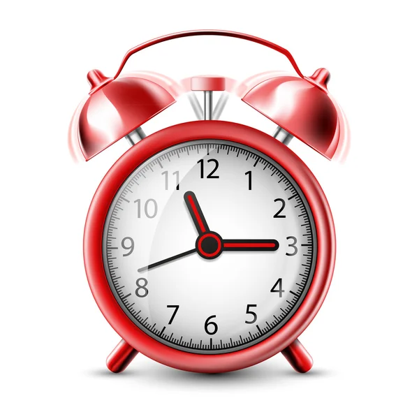 Reloj despertador timbre realista Icono — Vector de stock