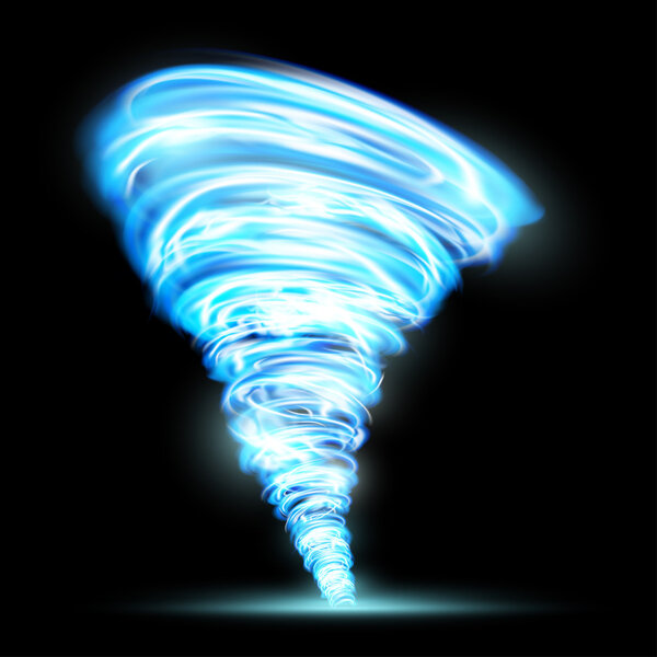 Abstract glowing tornado