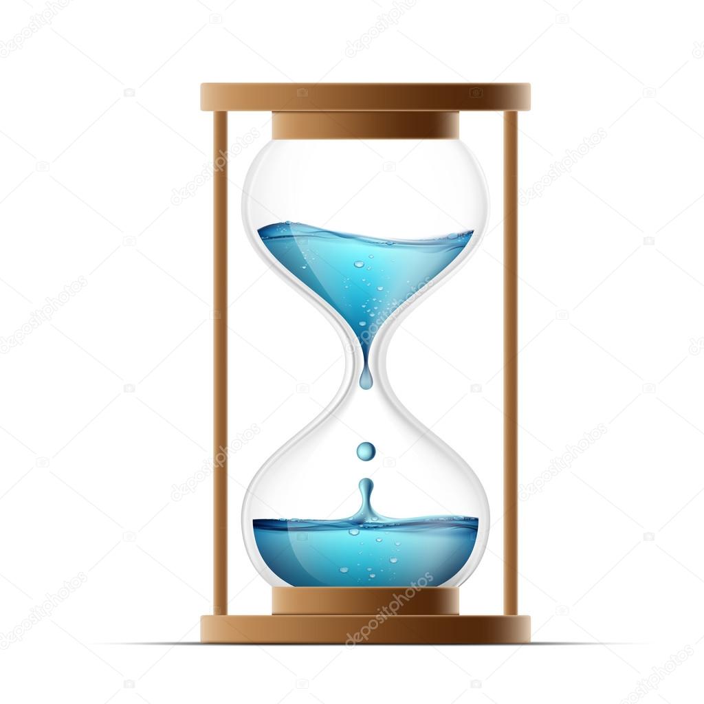 Countdown Hourglass with water