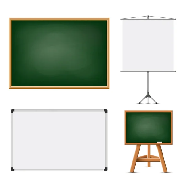 Set of blank boards for education — Stock Vector