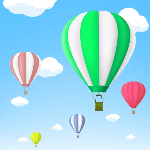 Hot air balloon in the sky. Stock vector. — Stock Vector