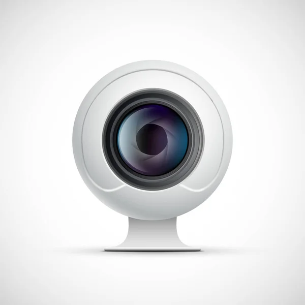 Webcam Chattare Isolato Sfondo Bianco Icona Del Vettore — Vettoriale Stock