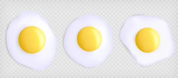 Huevos Pollo Fritos Aislado Sobre Fondo Transparente Ilustración Vectorial — Archivo Imágenes Vectoriales