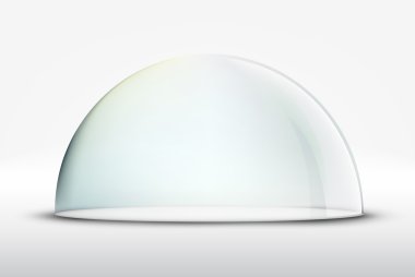 glass dome on white background clipart