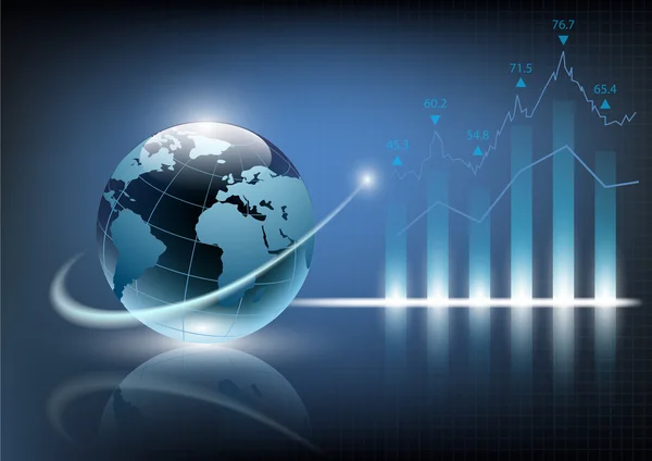 Illustrazione vettoriale del grafico finanziario — Vettoriale Stock