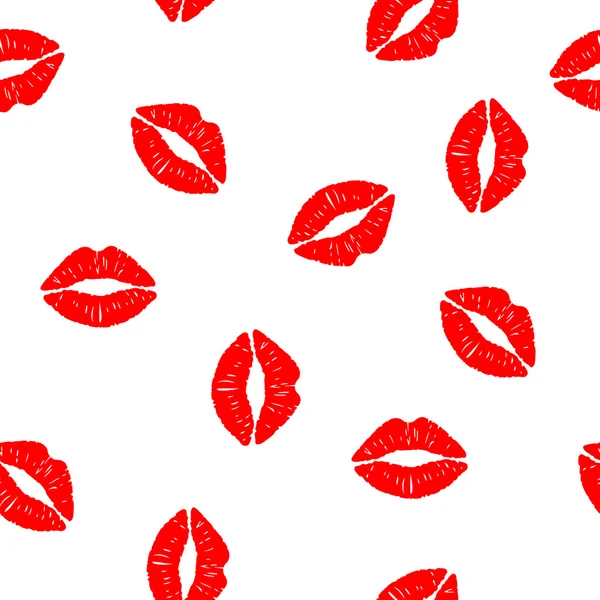 Fond sans couture avec baisers — Image vectorielle