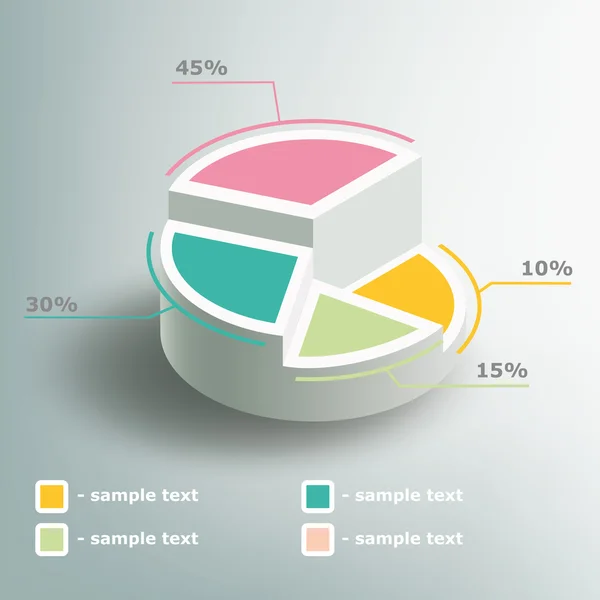İş Infographics daire grafik vektör çizim