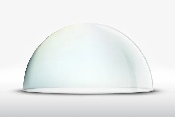 Cupola di vetro su sfondo bianco — Vettoriale Stock