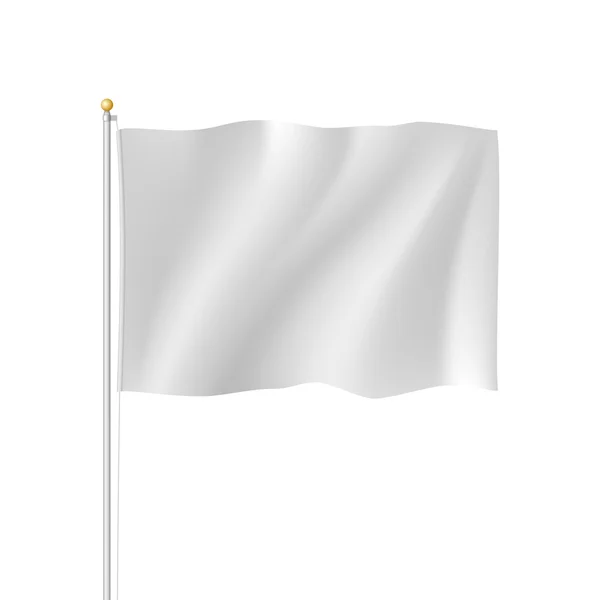 Lege witte vlag — Stockvector