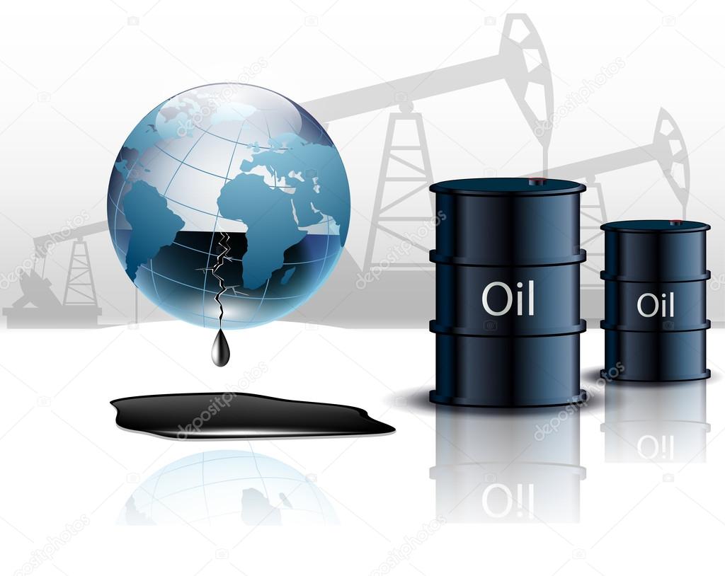 Oil pump oil rig energy industrial machine and barrels of oil