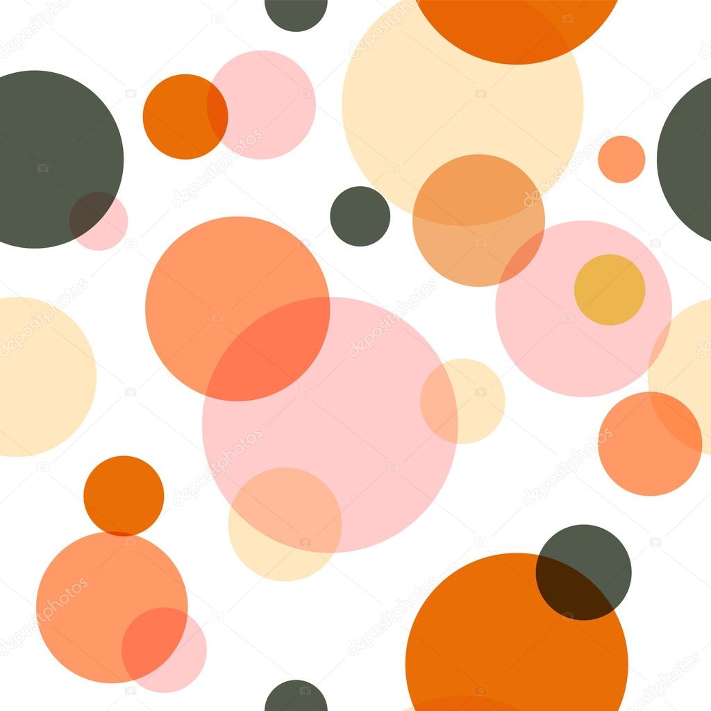 seamless pattern of colored circles