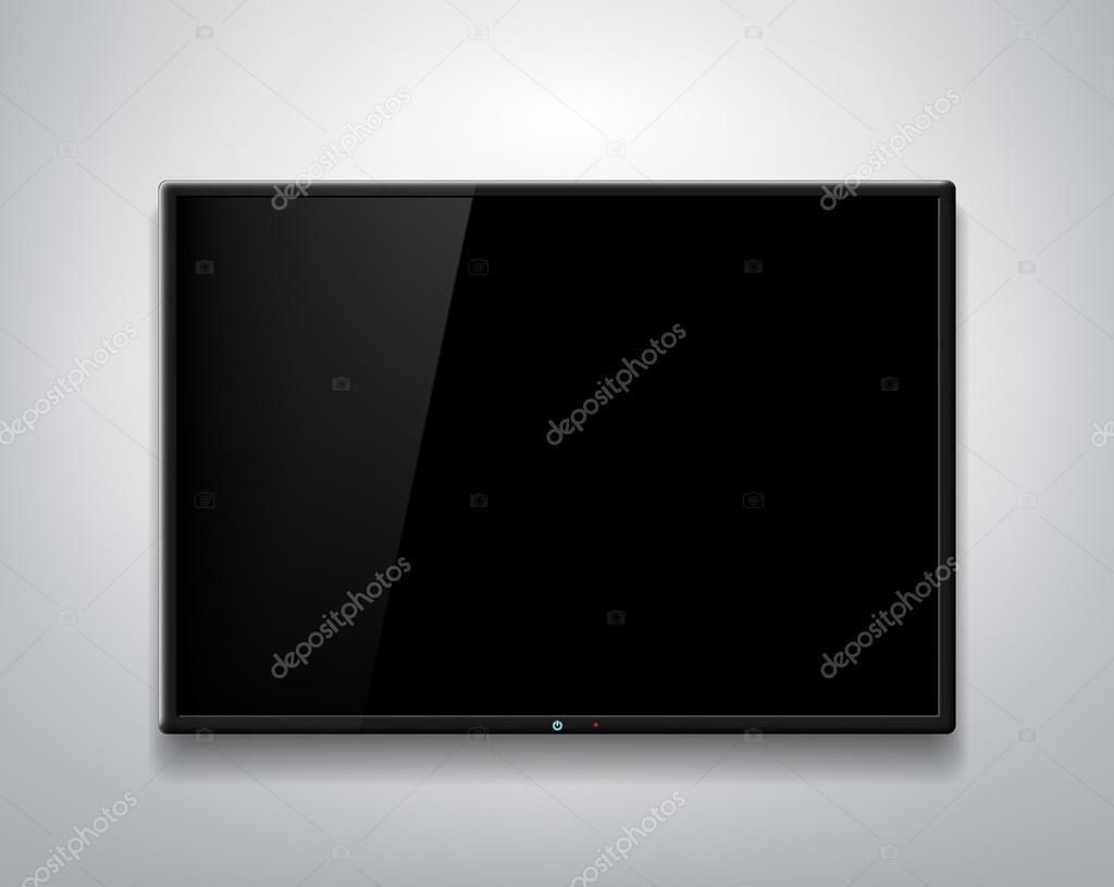 TV screen on the wall background Stock Vector Image by ©vantuz #60077061
