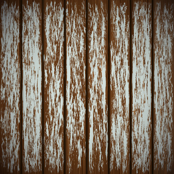 Old wooden wall with peeling paint
