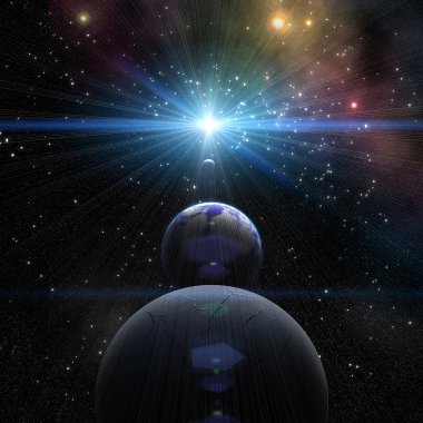 Supernovae and extrasolar planet clipart