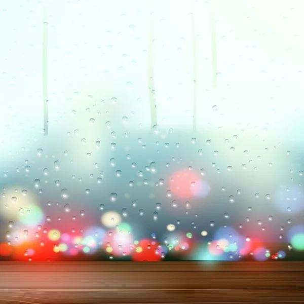 Gocce di pioggia sulla finestra — Vettoriale Stock