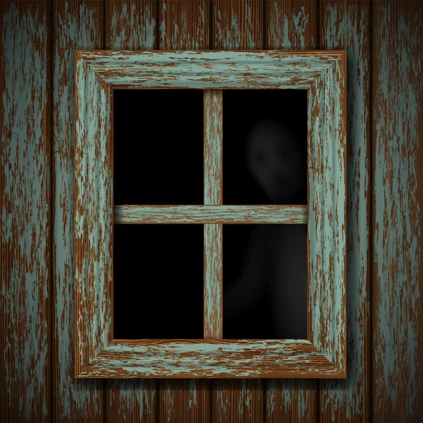 Fantasma en la ventana — Vector de stock