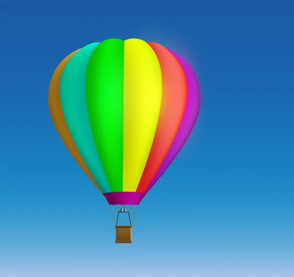 Hete luchtballon op de hemelachtergrond — Stockvector
