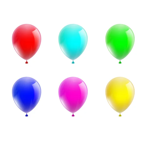 Set aus bunten Luftballons — Stockvektor