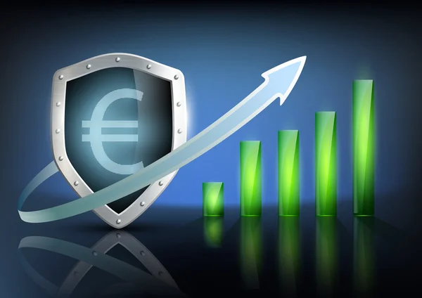 Vektor illustration av finansiella graph-diagram — Stock vektor