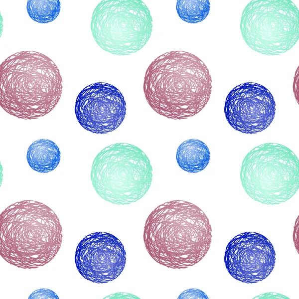 Modèle sans couture composé de cercles multicolores — Image vectorielle