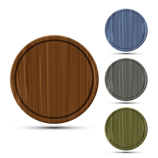 Set of round kitchen boards — Stock Vector