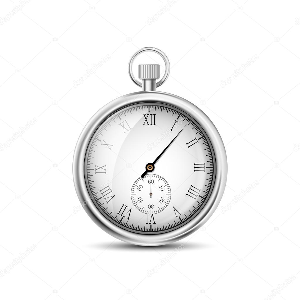 vector pocket watch on a white background