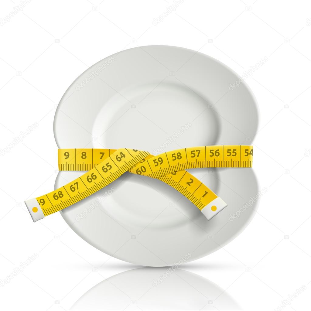 tailor centimeter around the plate