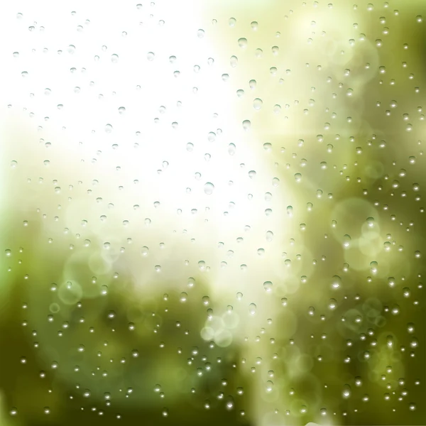 窗户上的雨滴 — 图库矢量图片