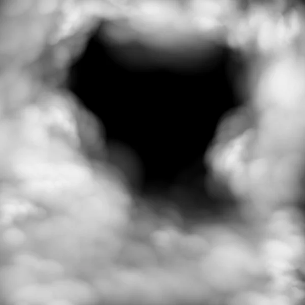 Векторный дым. изолированные на чёрном фоне — стоковый вектор
