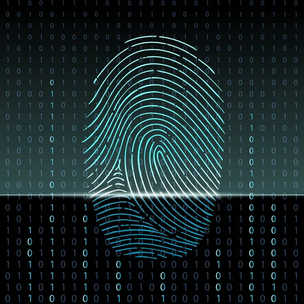 Fingerprint scan — Stock Vector