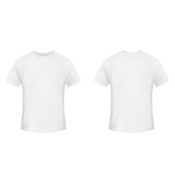 Modèle de t-shirt vierge. Face avant et arrière sur un backgroun blanc — Image vectorielle