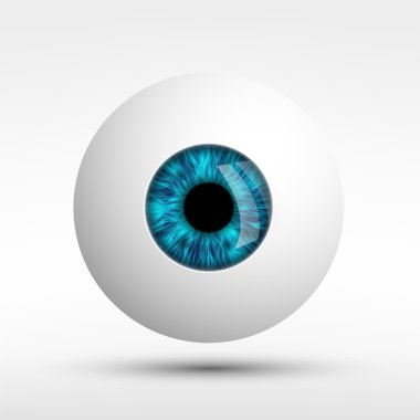 insan gözü beyaz zemin üzerine izole