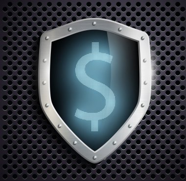 Doları görüntü ile metal kalkan