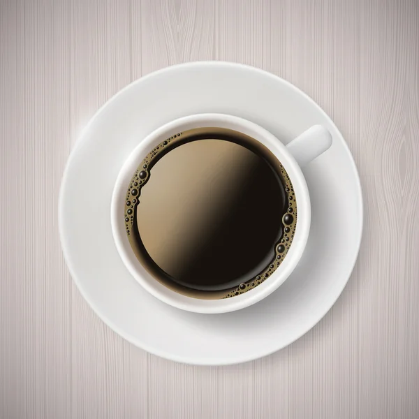 Tazza bianca con caffè — Vettoriale Stock