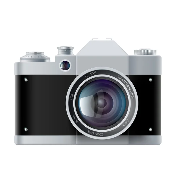 Caméra à film analogique isolée sur fond blanc — Image vectorielle