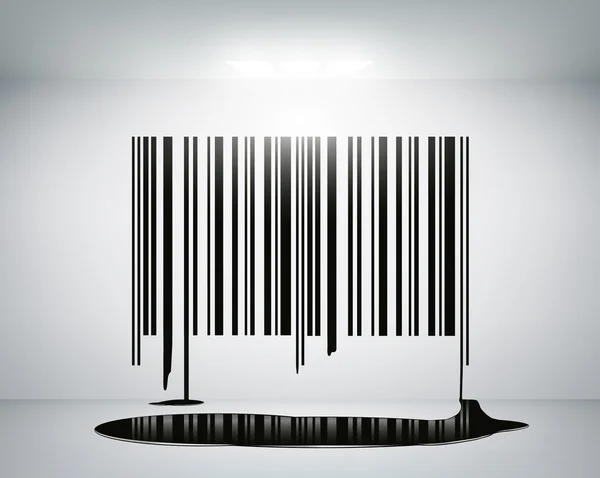 Code à barres sur le mur — Image vectorielle