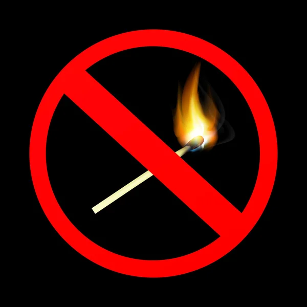 No fire vector sign — Stock Vector