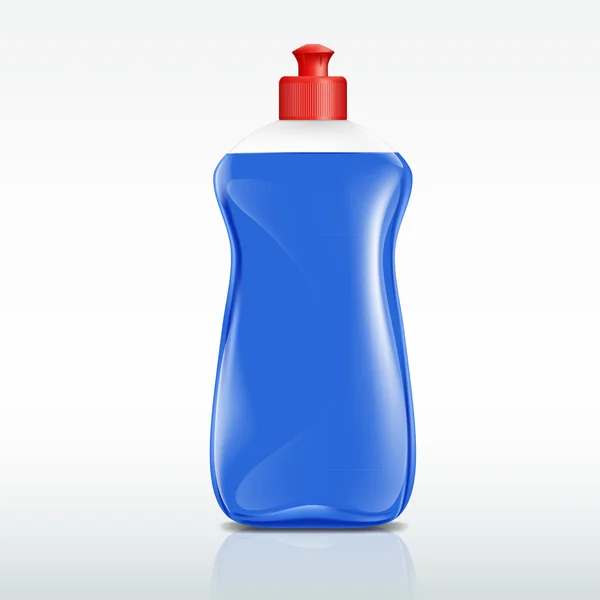 Plastic fles van wasmiddel — Stockvector