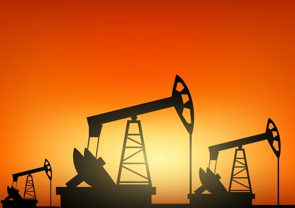 Βιομηχανική μηχανή εξέδρα πετρελαίου αντλία πετρελαίου ενέργειας — Διανυσματικό Αρχείο