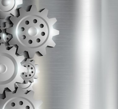 gears ile metal arka plan