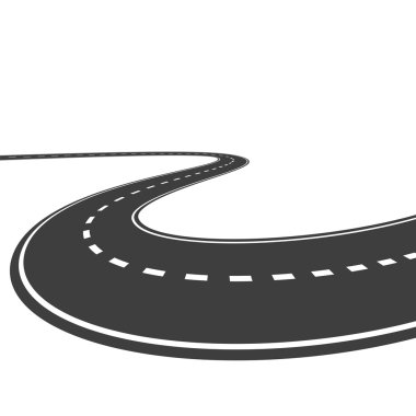 Beyaz bir arka plan üzerinde izole vektör Otoban