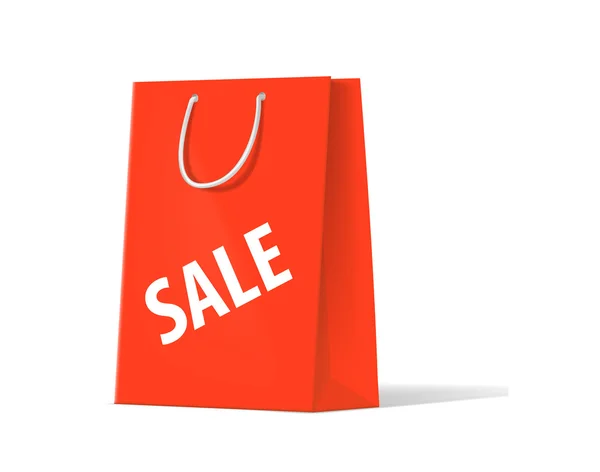 Sac à main Shoplifting rouge sur fond blanc — Image vectorielle