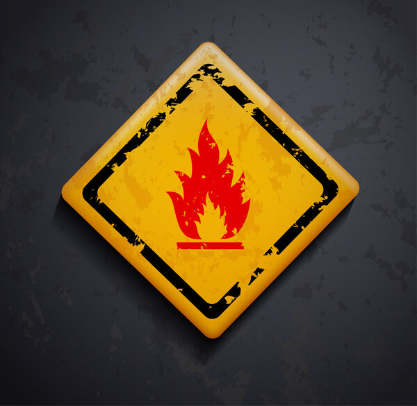 Металлический знак огня
