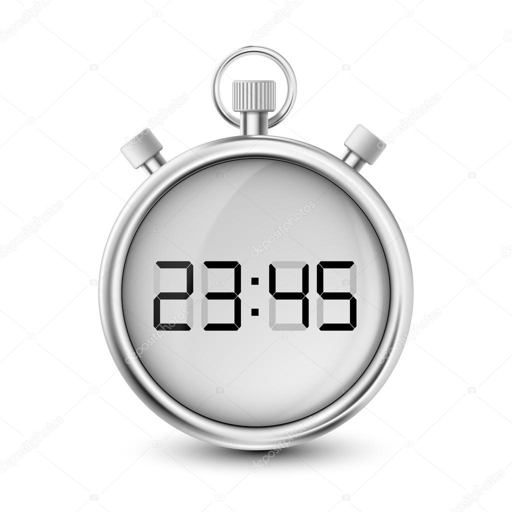 Cronometro digital aislado sobre fondo blanco Vector de stock 69484407 de vantuz