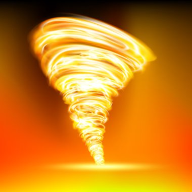 tornado consisting of red flame clipart