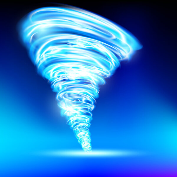 tornado consisting of blue flame